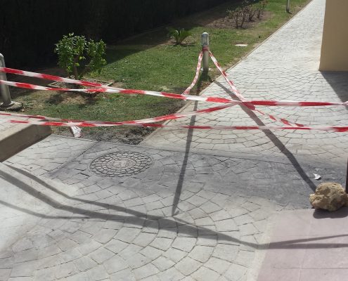 Arqueta hormigón impreso